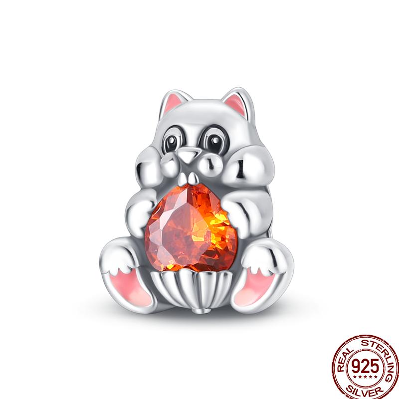 Copper Pumpkin Maple Leaf Squirrel Scarecrow Harvest Autumn Charm Beads Suitable For Pan Original Bracelet