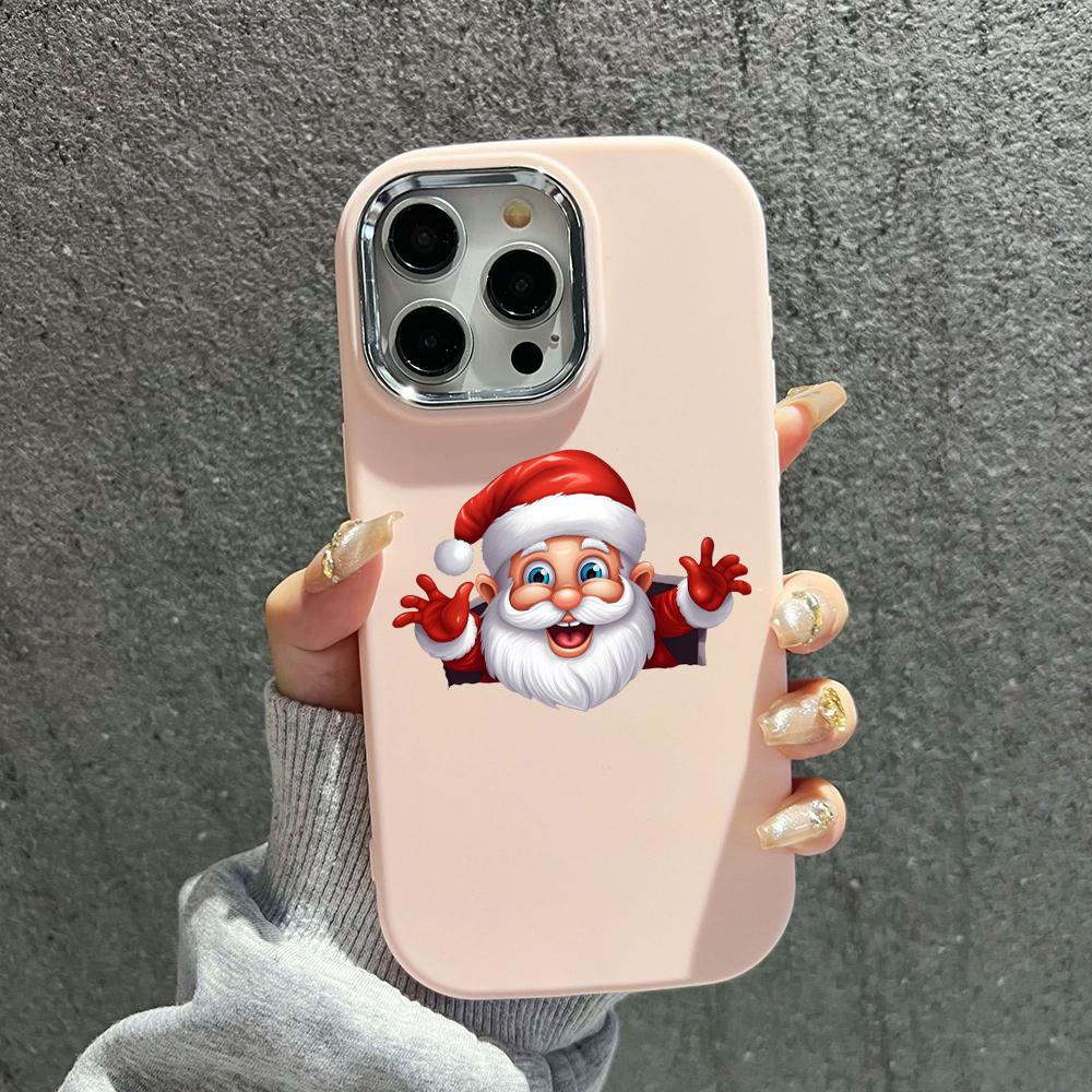 N100 Веселые рождественские мягкие чехлы для телефонов iPhone 15 16 Pro Max Xiaomi 11 Lite 5G NE Redmi 13C Note 11s 13 Покрытие Рамка Защитная задняя крышка камеры