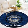 Hertha BSC Custom Name Round Area Rug,Carpet Rug for Living Room Bedroom Sofa Playroom Decor,Non-slip Floor Mat