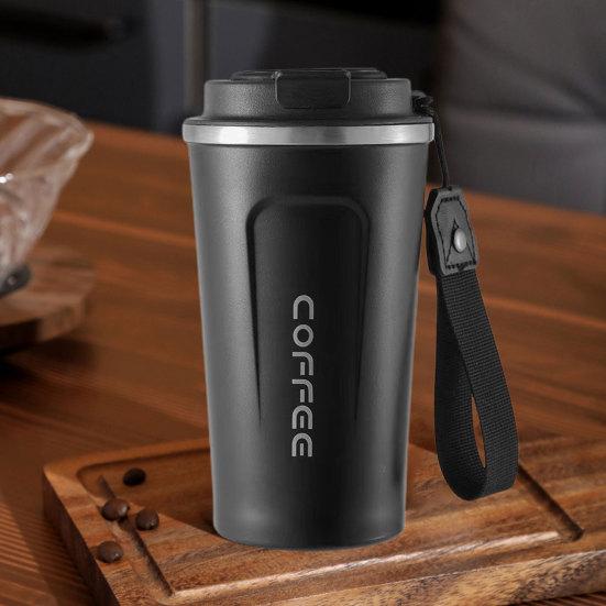 510ML Travel Coffee Mug Spill Proof with Seal Lid Insulated Eco-friendly Easy One-handed Drinking Stainless Steel Cup