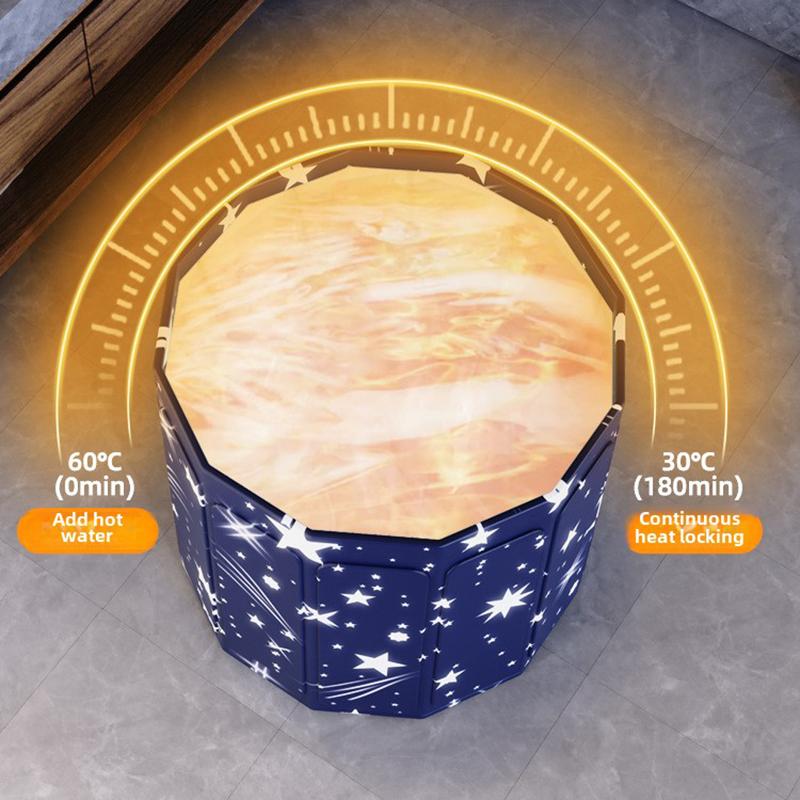 Складная ванна Портативная ванна для детей и взрослых Гидромассажная ванна Утолщенная Экологичная Долгосрочная Блокировка Температуры