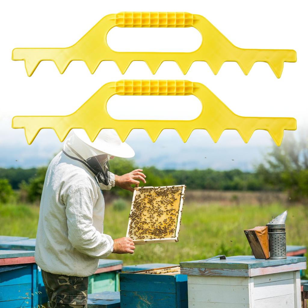 Набор из 2 рамок для улья для пчеловодов, эргономичный дизайн, совместимость с 8 рамками, точные измерения
