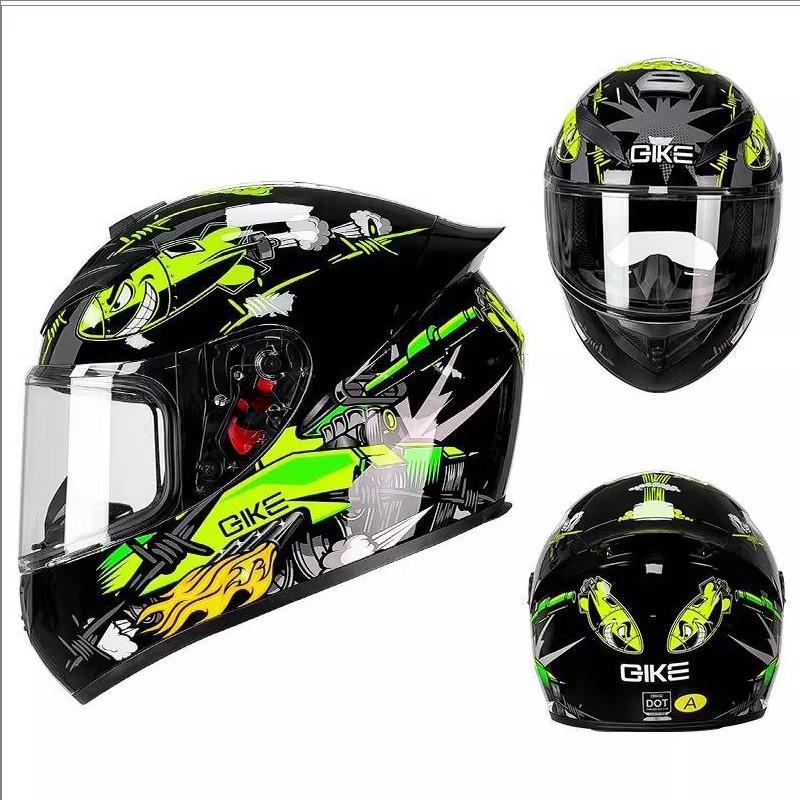 New QK111 Four-Season Full-Face Motorcycle Helmet Unisex Riding Helmet for Adults with Clear or Black Lens Available