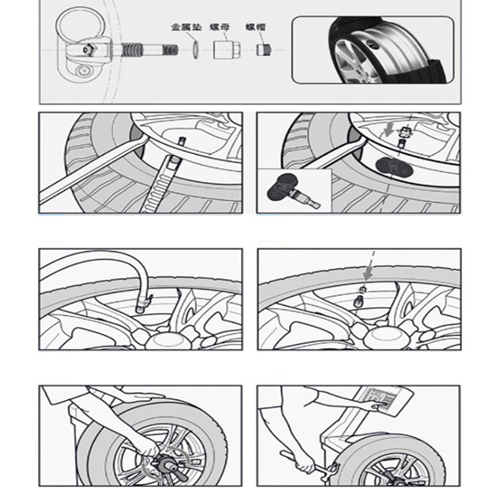 4X Датчик контроля давления в шинах TPMS для Chevy GMC GM 13586335 13598771 Черный
