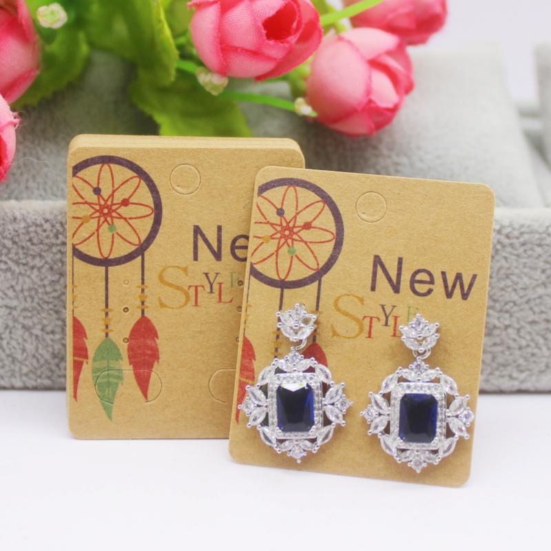 5x4 см Горячая распродажа Новый стиль комиксов Красота/Фото Девушка Черный/Белый/Крафтовская бумага Серия Серьги-гвоздики Набор Шаблон карты