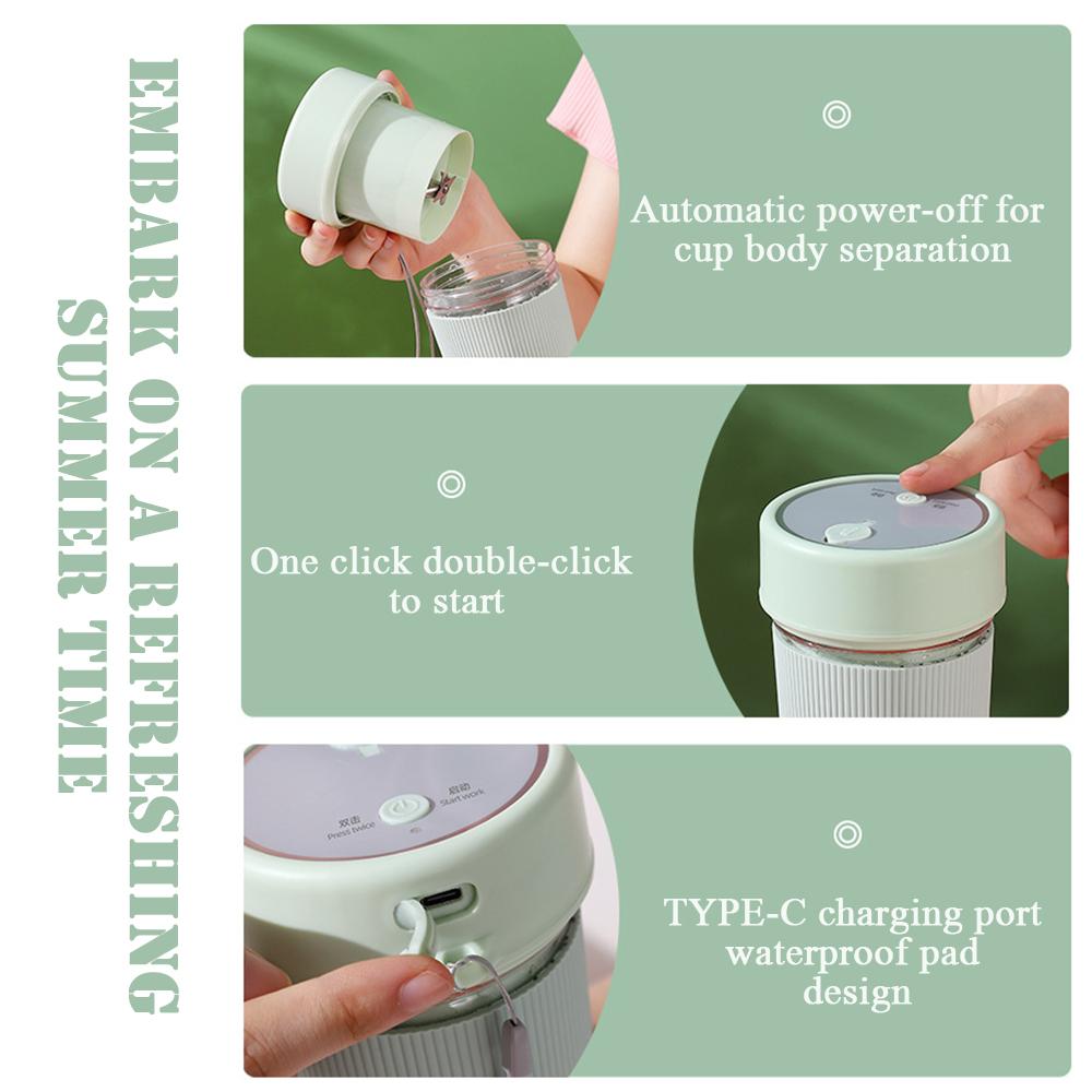 1 шт. Портативная перезаряжаемая соковыжималка, электрическая чашка для сока с трубочкой для занятий спортом на открытом воздухе, 350 мл автоматические миксеры для фруктов кухонный инструмент