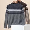 Hengyuanxiang Men's 100% Wool Thickened Crew Neck Sweater