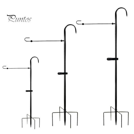 Подставка для флага в саду, многофункциональный держатель для флага во дворе с крючком для пастуха, толстая металлическая сегментированная подставка для флагштока для кормушек для птиц на открытом воздухе, флаги