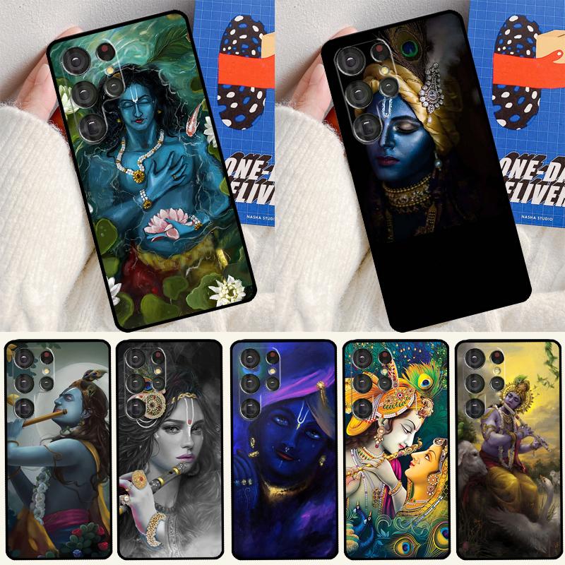 Indian God Lord Krishna Soft Case For Samsung Galaxy S24 Ultra S9 S10 S20 S22 S21 Plus S23 FE S25 Ultra Funda Cover