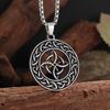 Stainless Steel Celtic Trinity Pendant Witchcraft Knot Necklace Men Women Lucky Celtic Knot Amulet Jewelry