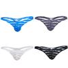 Men'S Underwear Horizontal Strip Thong Underwear Ultra-Thin Mesh Sexy Men'S Underwear