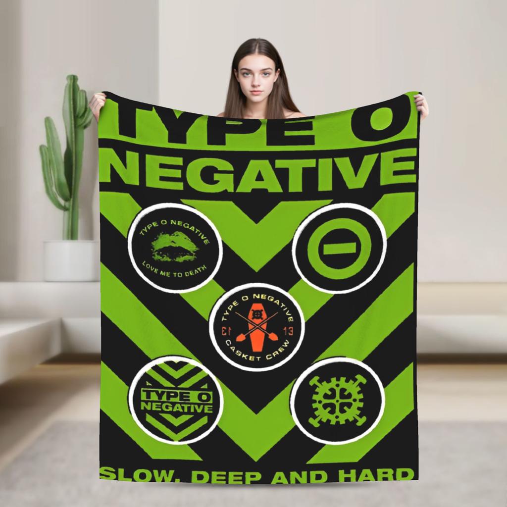 Плед для фанатов рок-группы Type O Negative, Музыкальный альбом, Пушистый, Забавный, Дышащий плед-покрывало для спальни, Осень/Зима, Офис