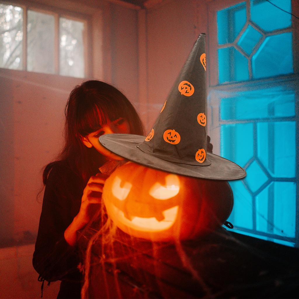 Шляпа ведьмы на Хэллоуин, страшная жуткая остроконечная шляпа с широкими полями, подарок на Хэллоуин для мужчин, женщин, детей, Хэллоуин