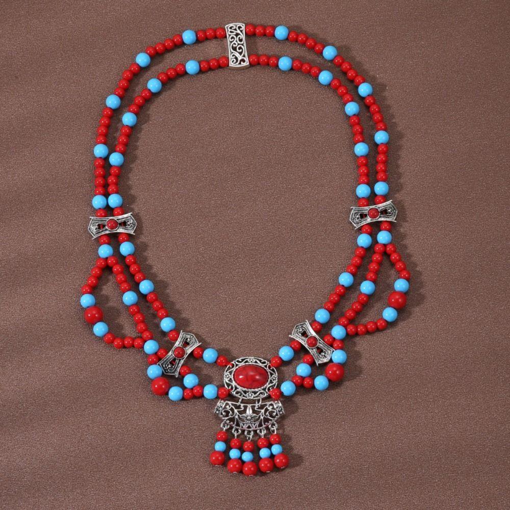 Ethnic Style Bohemia Hair Chain Tassel Women Head Chain Ethnic Style Forehead Chain Exotic Headbands Necklace