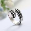 Ретро Кольцо с Пером для Мужчин Женщин Цинковый Сплав Цвет Панк Готика Открытое Кольцо Ручной Работы Дизайнер Циркон Унисекс Аксессуары Подарок для Пары