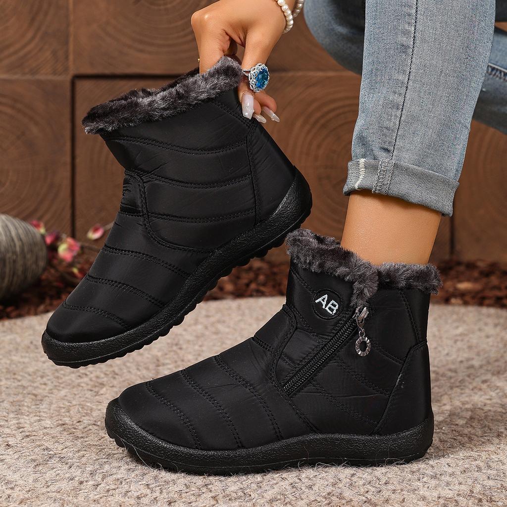 Women's Boots Winter New Thick-soled Lightweight Velvet Waterproof Women's Shoes Side Zipper High-top Snow Boots