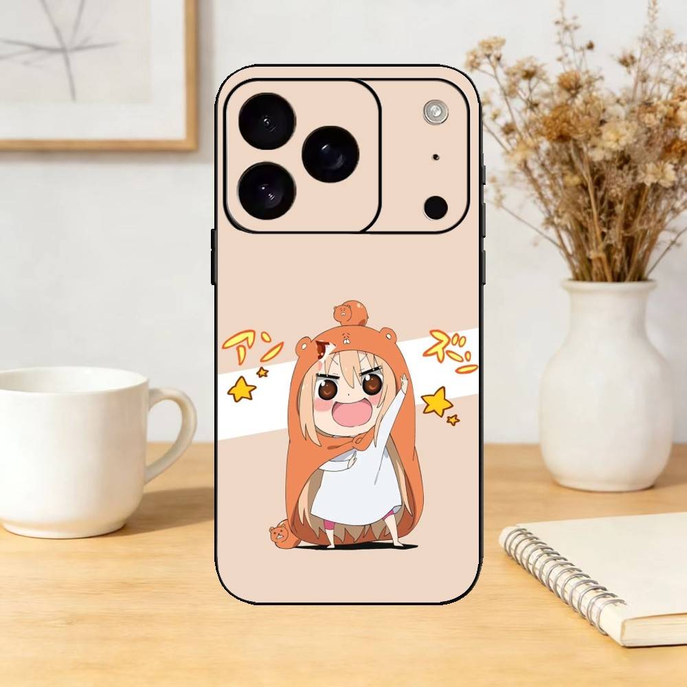 Мимуто!Чехол для телефона Umaru-Chan Силиконовый черный Мягкий Для IPhone 17,16,15,14,13,12,11,SE,Plus Pro Max