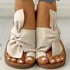 Slippers Summer New Sandals Flat Bottom Bow Cross Border Large Women's Shoes