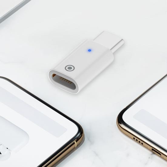 Разъем зарядного устройства с индикатором быстрой зарядки Play, штекер USB-C Male to Female, для зарядки