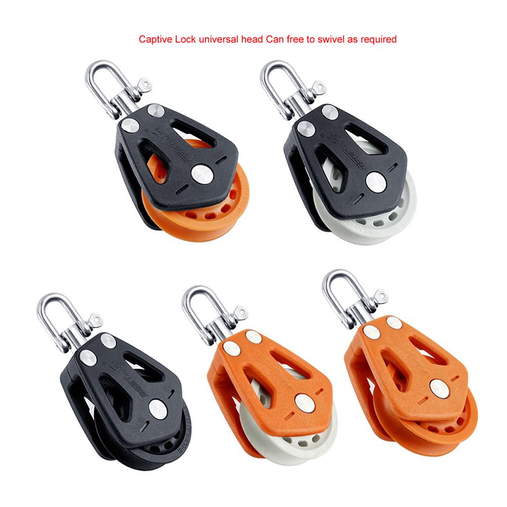 Sailboat Pulley Nylon Crane Pulley Block Lifting Single Pulley Swivel Sailing Pulley