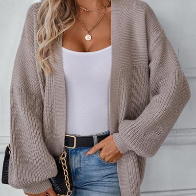 Свободный кардиган, однотонный свитер, повседневные пальто с длинным рукавом, женская одежда, осенне-зимние топы, женская верхняя одежда, новая уличная одежда