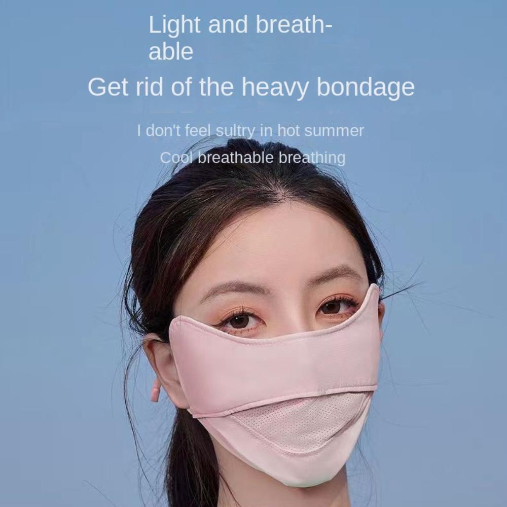 Breathable Face Cover Adjustable Ice Silk Mask New Suncreen Mask  Four Seasons
