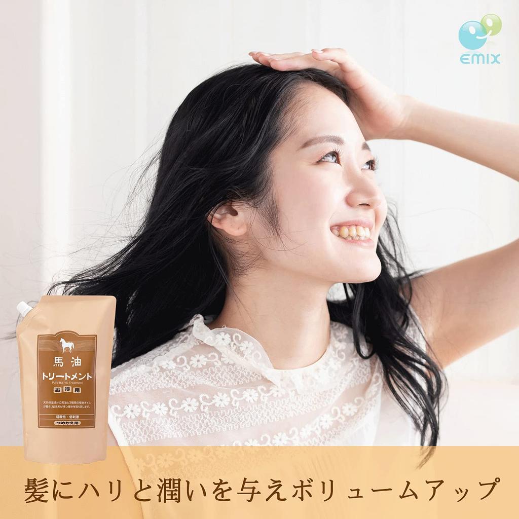 Azuma Shoji Масло для волос, сменный блок, 1000 г (Включает носовой платок Имабари) (Цветочный принт)