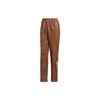 Originals Trefoil Solid Logo Print Snap Button Straight Leg Track Pants Women Bottoms Brown II6098