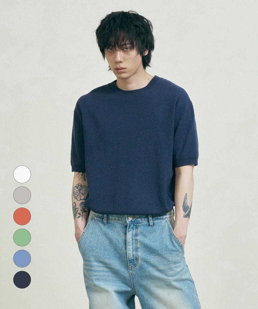 FERNOV Essential Round Short Sleeve Knit 6 Colors