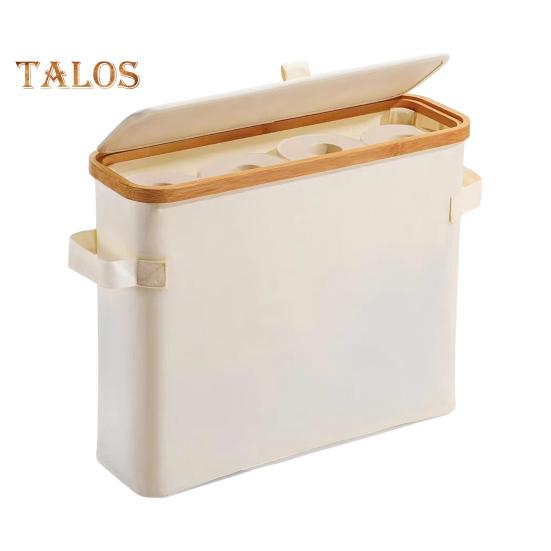 Корзина для хранения туалетной бумаги, большая вместимость, водонепроницаемый, многоцелевой, простой в установке органайзер для хранения туалетной бумаги с крышкой