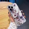 Креативный чехол для телефона с узором «Бабочка и цветок» для iPhone 11 12 13 14 15 16 17 Pro Max XS X XR 7 8 Plus 16e Прозрачная мягкая крышка
