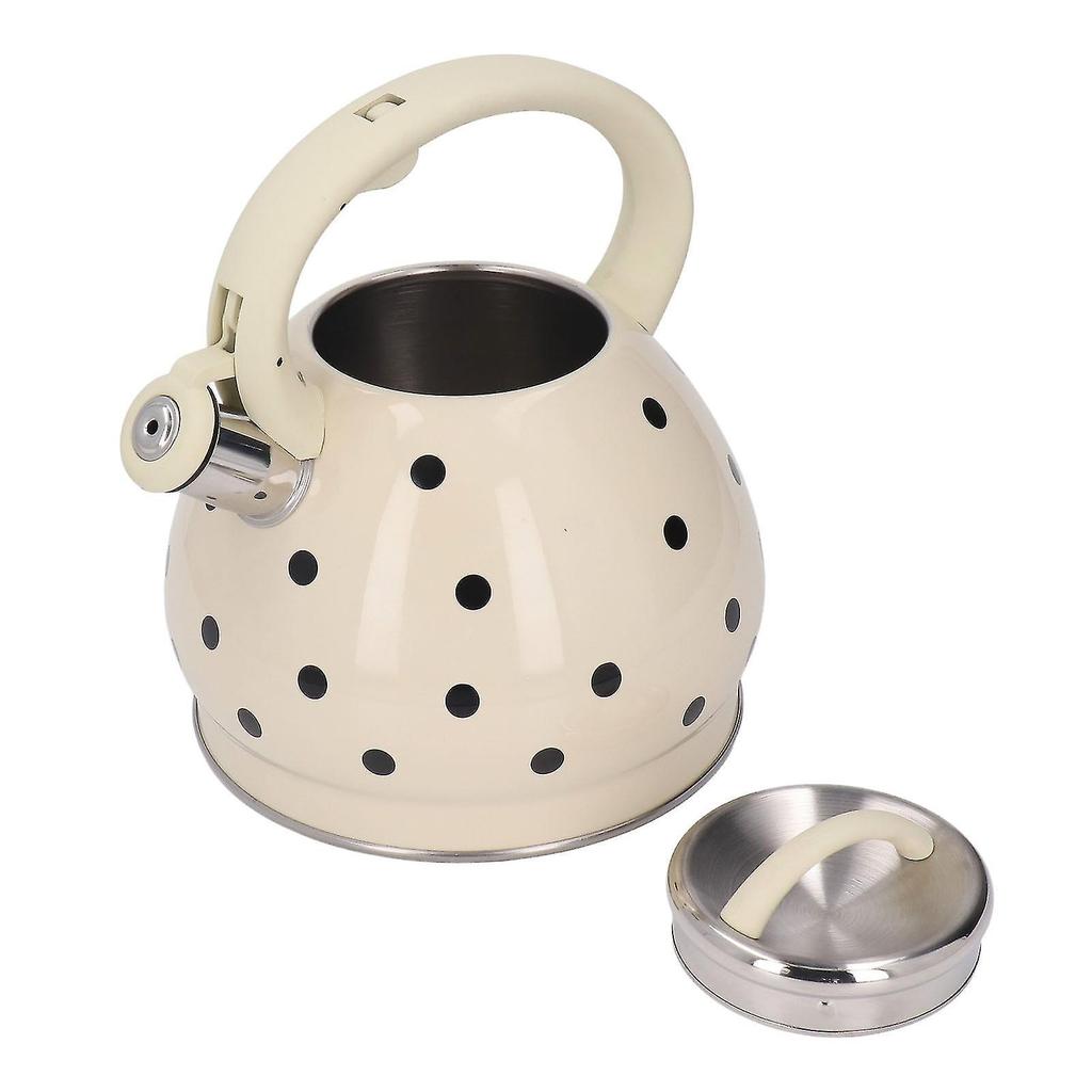 Whistling Kettle,3.5L Whistling Kettle Polka Whisteling Tea Kettle Stainless Steel Teapot Reliable and Durable