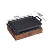 ZISIZ Rectangular Charcoal BBQ Grill with Warming Tray