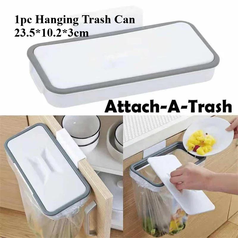 Car Trash Can Portable Durable Foldable Hanging Car Storage Bucket Chair Back Oxford Cloth Storage Bag Trash Can 1pc