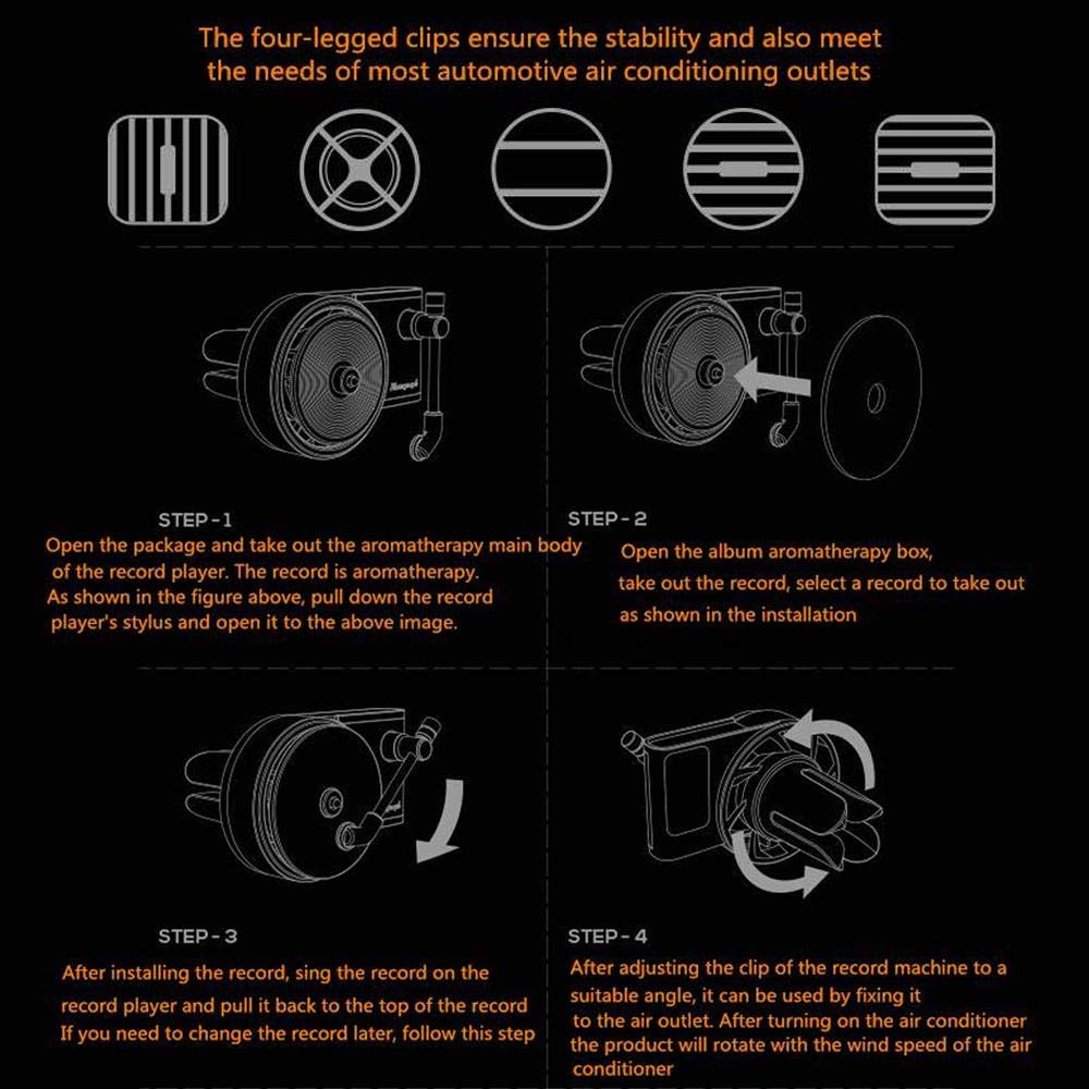 Автомобильный освежитель воздуха, парфюмерный проигрыватель, автомобильный зажим для духов, виниловый фонограф, вентиляционное отверстие, зажим для ароматерапии, запах