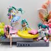 Hatsune Miki Anime Character Kawaii Pvc Model Standing and Sitting Doll Action Doll Collection Decorations Christmas Toys Gifts