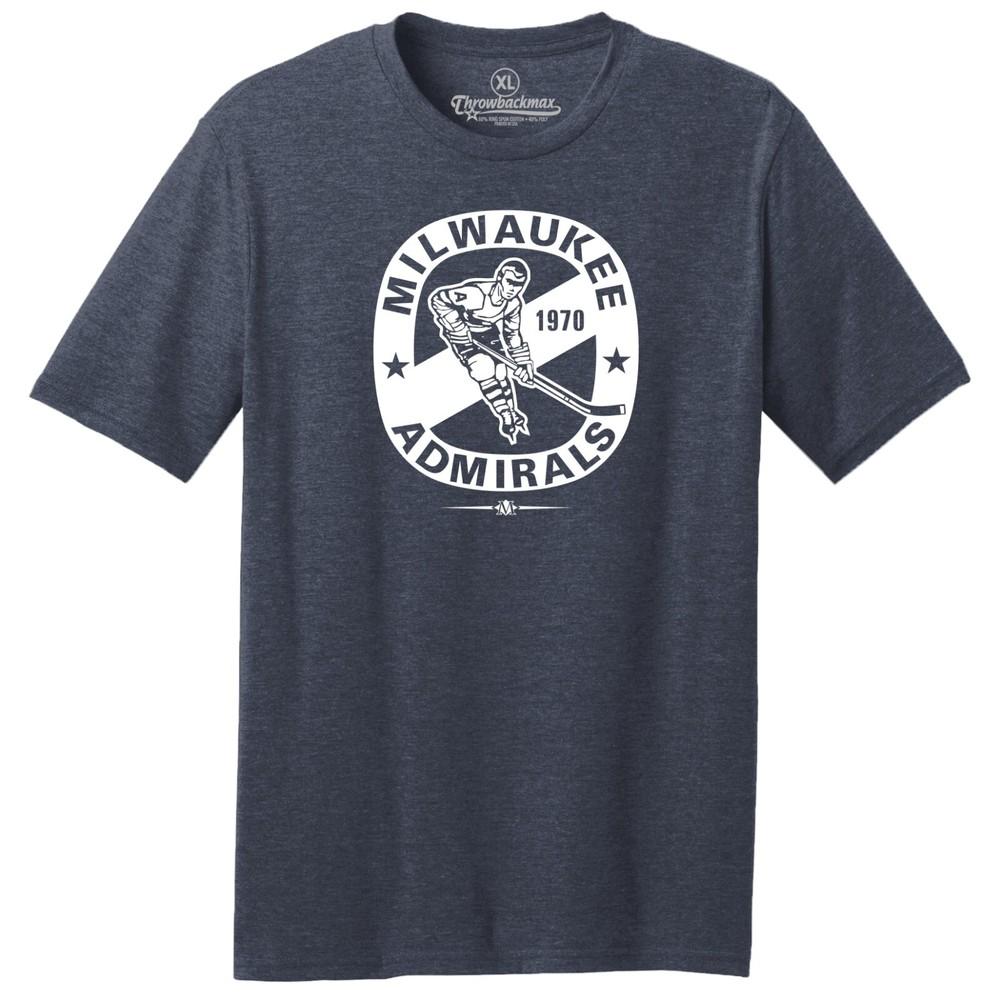 Milwaukee Admirals 1970 AHL Хоккейная футболка унисекс из три-бленда