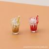 Simulation Sundae Ice Cream Milk Tea Drink Food Game Mini Ornament Jewelry Mobile Phone Case Diy Accessories Toy