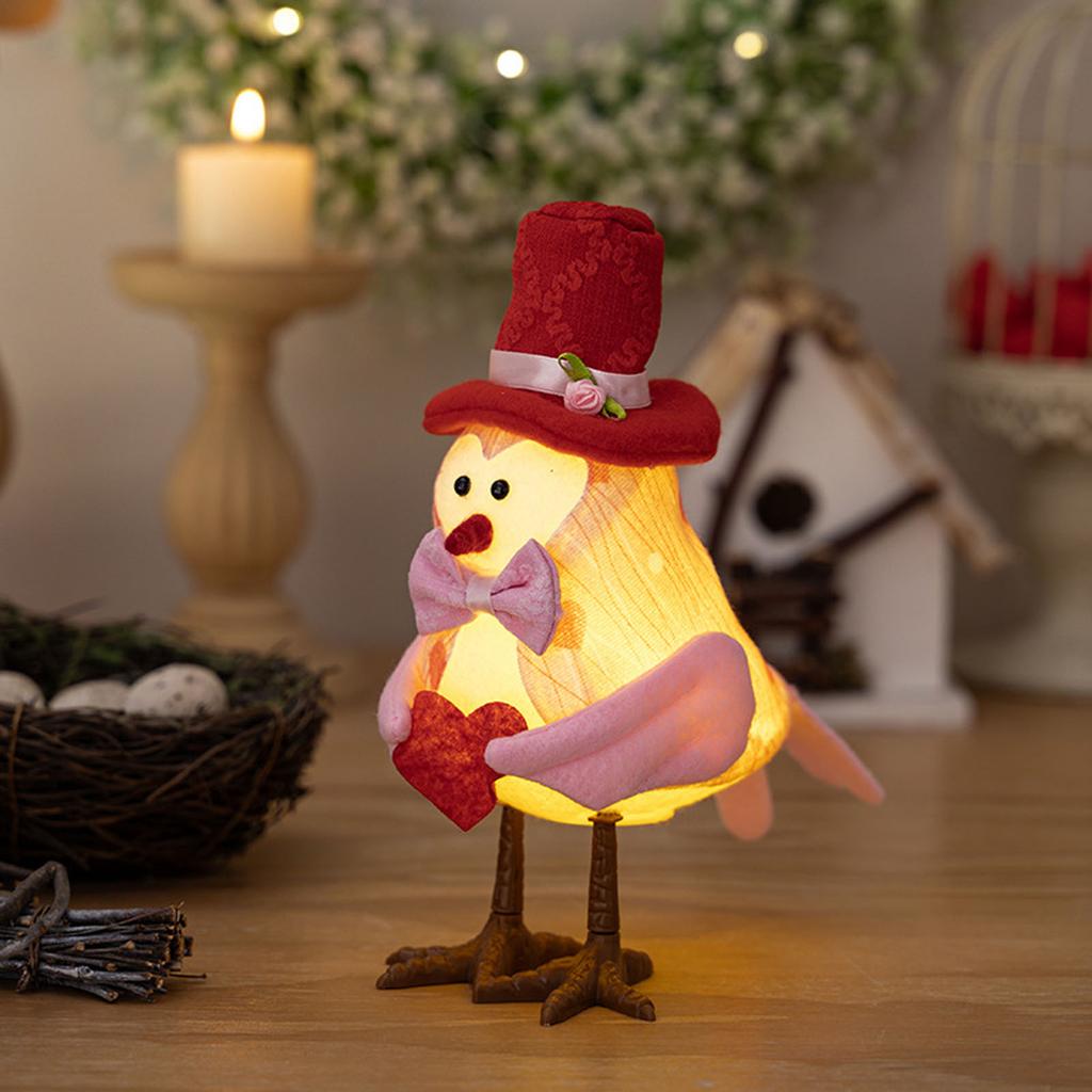 Светящиеся украшения в виде птиц, красочные настольные украшения в виде птиц - забавные фигурки птиц, подходят для дома, студий и ресторанов.