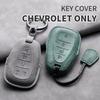 Leather Car Key Case Cover Protective Shell For Chevrolet Chevy Malibu Camaro Cruze Traverse Spark Equinox Sonic Volt Keychain