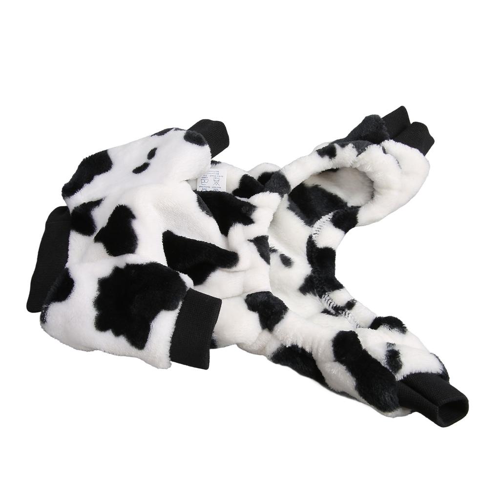 Зимняя одежда для собак, утолщенный полиэстер, хлопок, милый принт с изображением коровы, теплая толстовка для собак