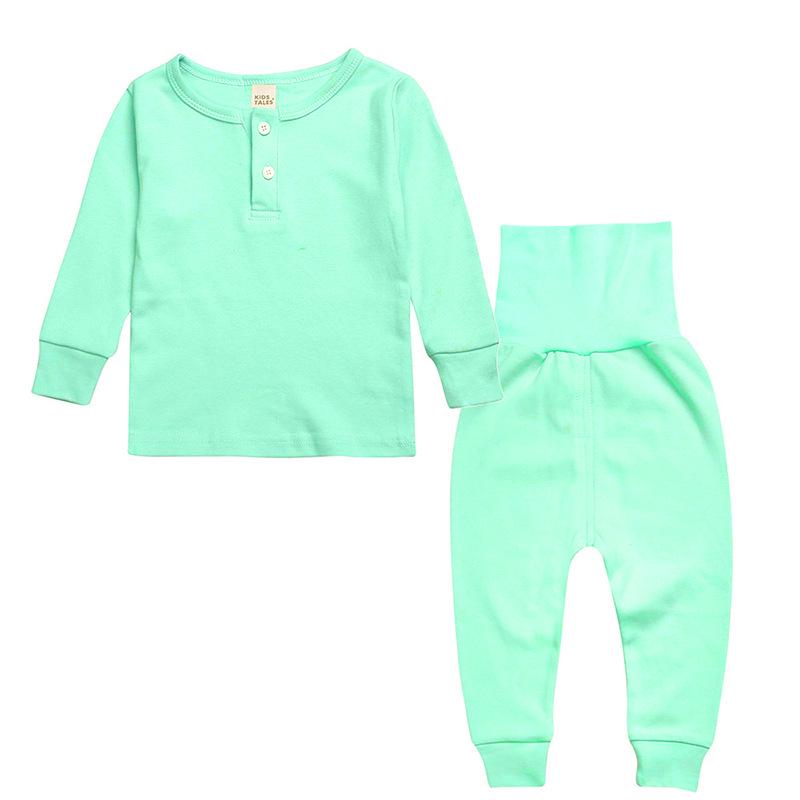 2025 Autumn Children's Cotton Underwear Set - Baby Long Sleeve Round Neck, Cozy Homewear