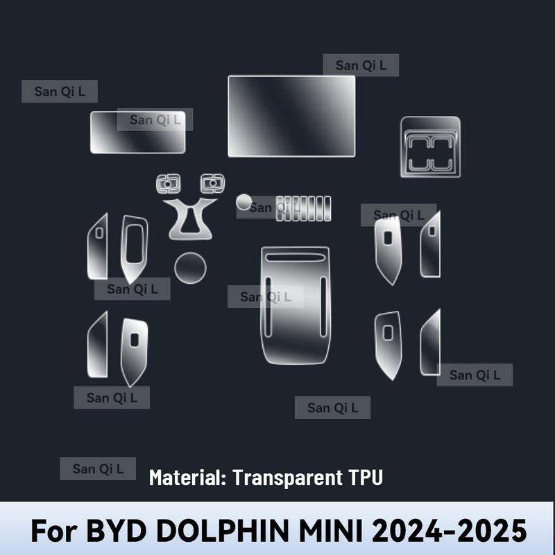 Прозрачный ТПУ для BYD DOLPHIN MINI SEAGULL Центральная консоль автомобиля Медиа-панель Навигация Защитная пленка от царапин Пленка для интерьера