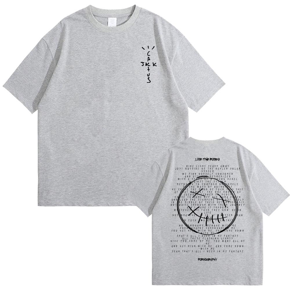 Rapper Cactus Graphic Cotton T Shirt Unisex Hip Hop Tee Fashion Jack Short Sleeve Tshirt Summer Oversized Tshirts Tops