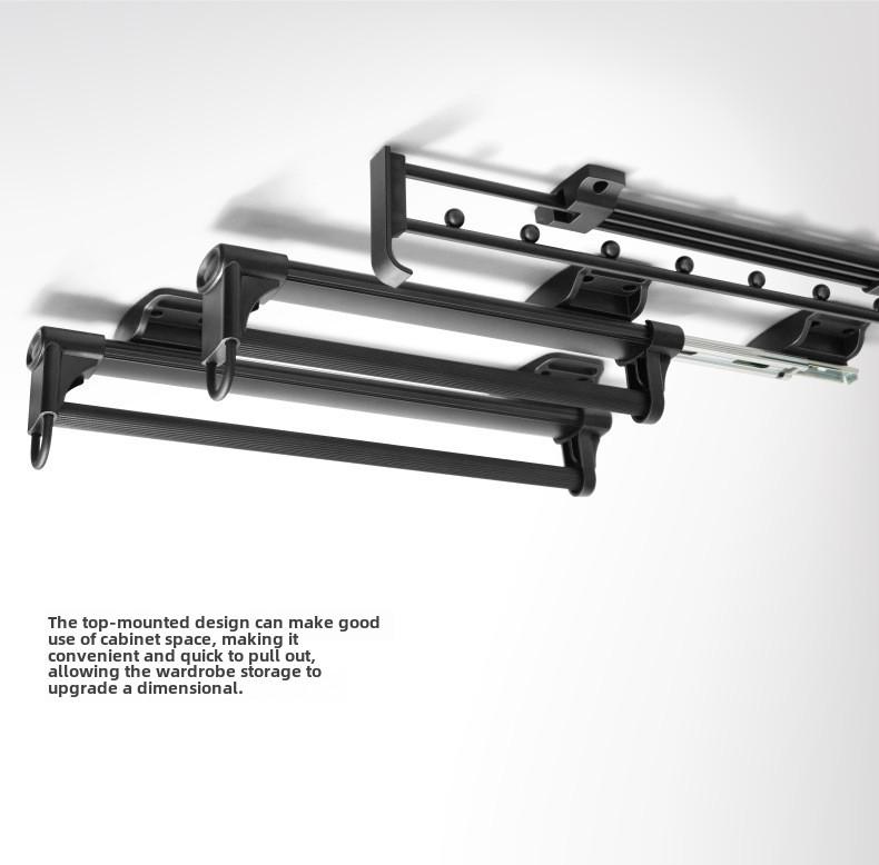 Телескопическая вешалка для брюк: Многофункциональный выдвижной ящик для хранения вещей для домашнего хозяйства.
