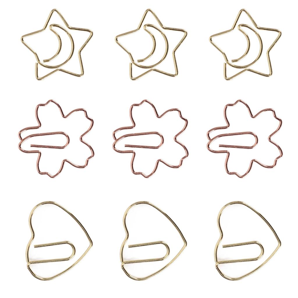 30 шт. скрепок в форме сердца и звезды, закладка, зажим для офиса, школы, студенческих файлов, классификация