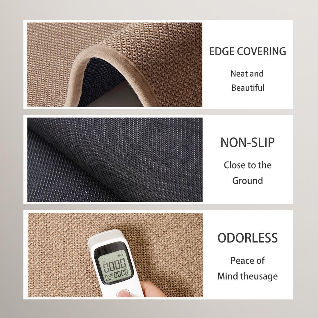 Льняные накладки на ступени, Нескользящие коврики для ступеней с резиновой основой, Впитывающий грязеотталкивающий износостойкий звукоизоляционный ковер