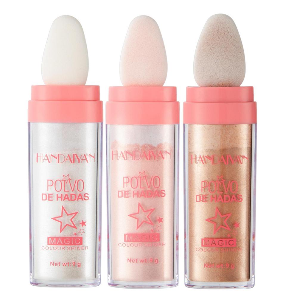 3 цвета, пудра-хайлайтер Polvo De Hadas, блестящая пудра, мерцающая контурная румяна, пудра для макияжа для лица, тела, 9 г