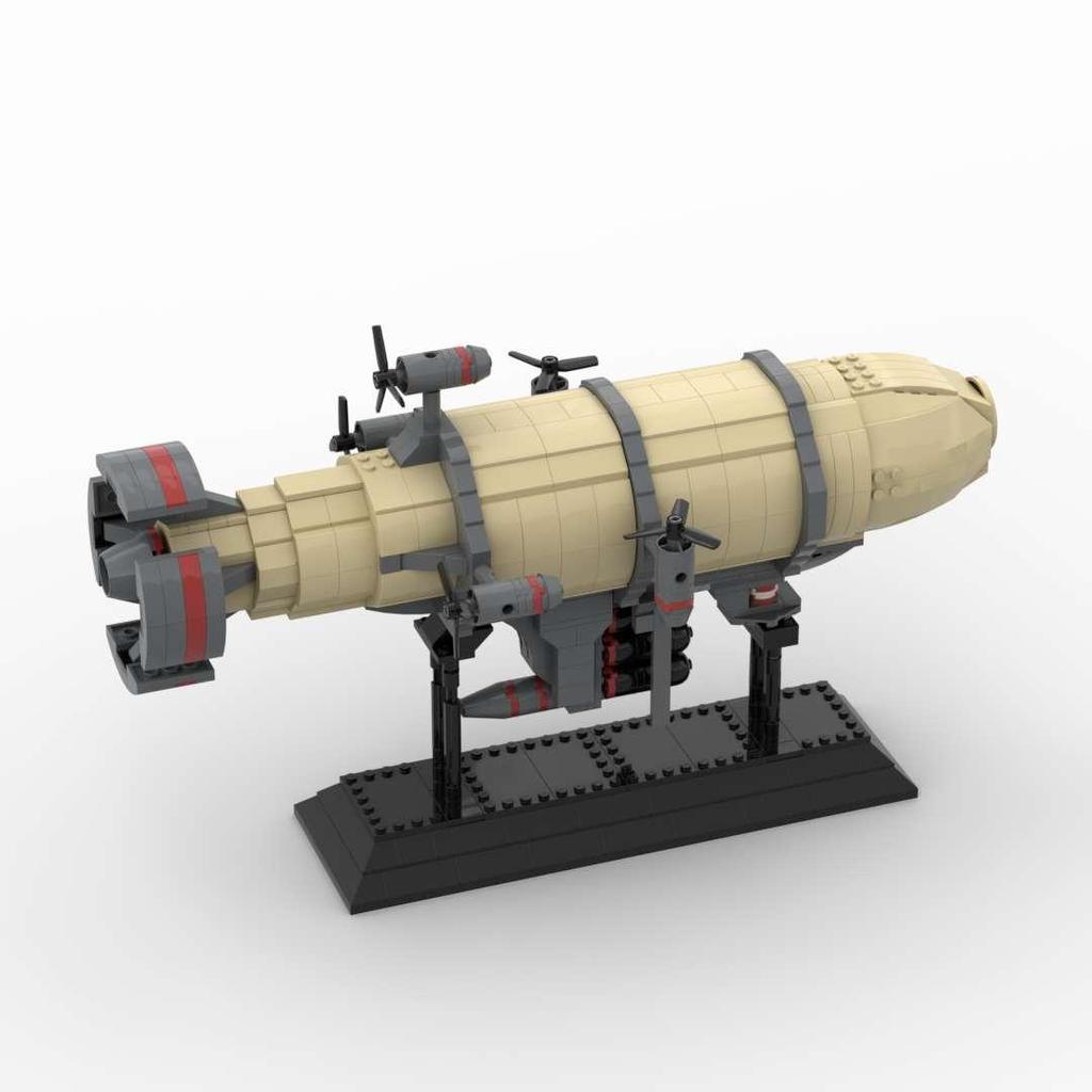 Нетоксичный Moc Красная Угроза Дирижабль Киров Строительный Блок Игрушка Модель