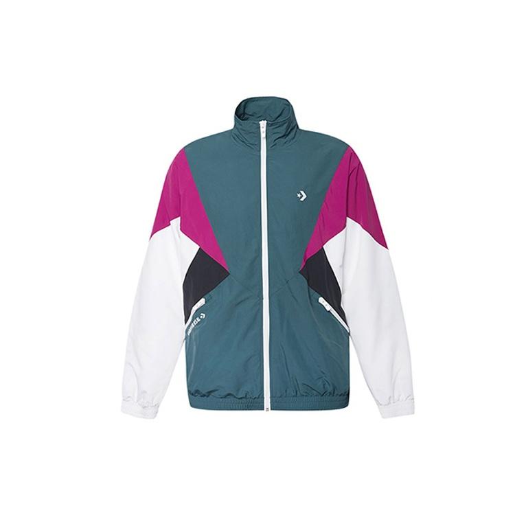 Converse Мужская классическая контрастная куртка Зеленая 10018363-A02